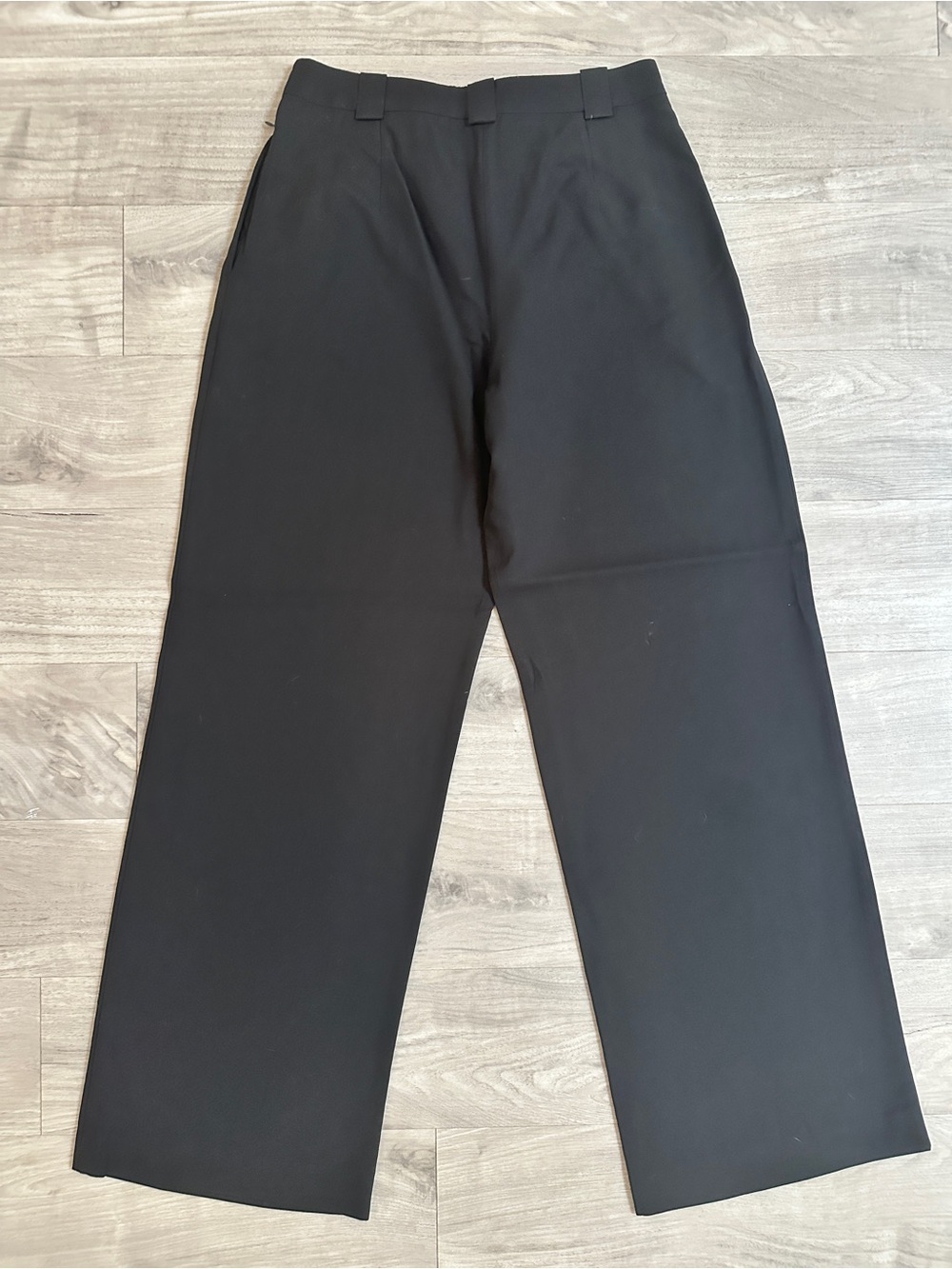 NWT Sezane Loulou Trousers in Black, High-Waist Wide-Leg Pleated Trousers - Picture 6 of 10